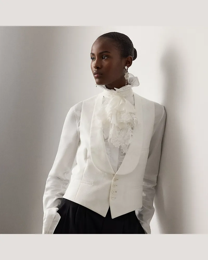 Ralph Lauren Weste Zeke aus Baumwollpiqué White