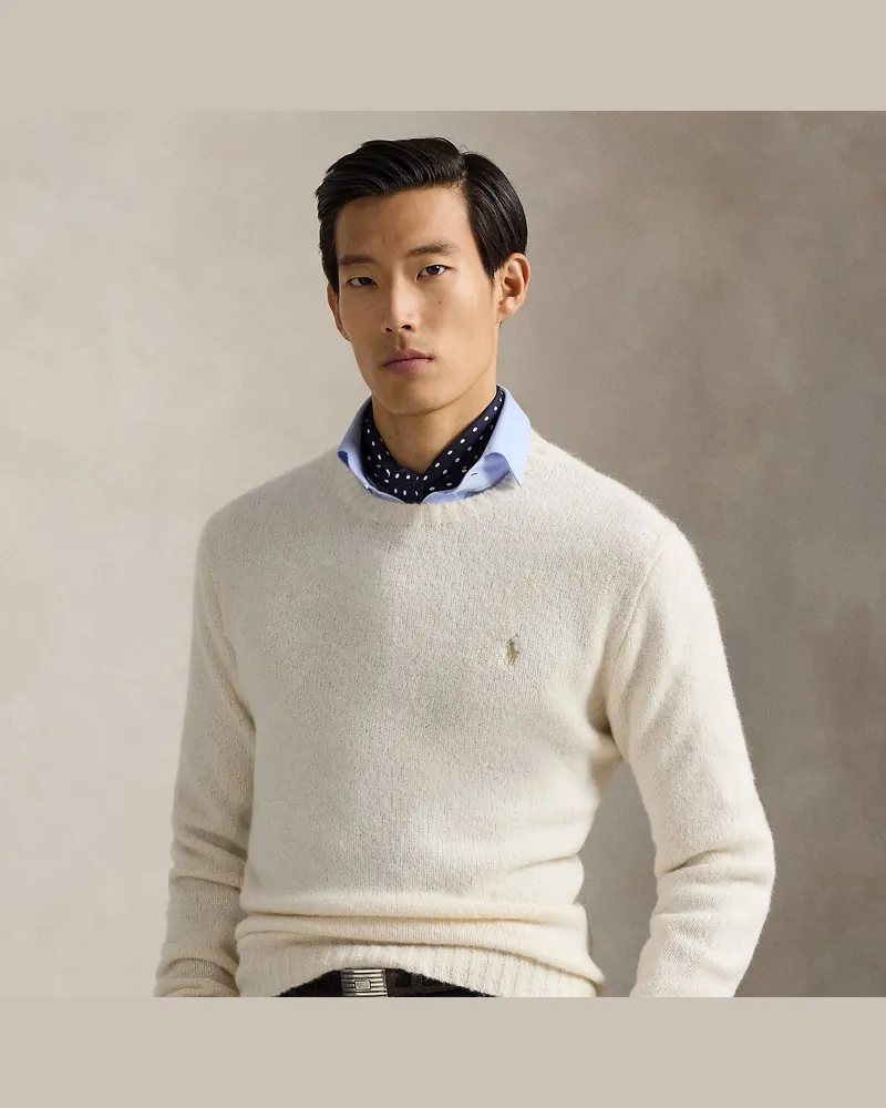 Ralph Lauren Strukturierter Rundhalspullover Cream