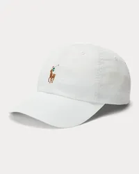 Ralph Lauren Baumwolltwill-Baseballkappe mit Pony White