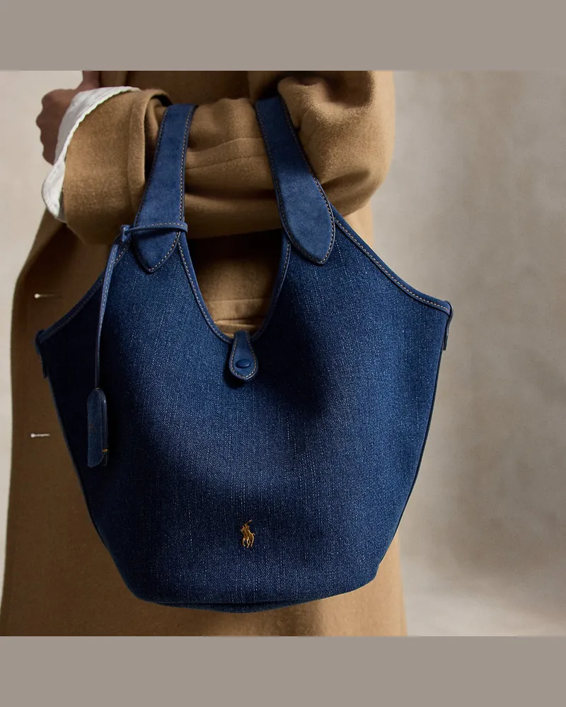 Ralph Lauren Tragetasche Polo Play aus Denim Blue