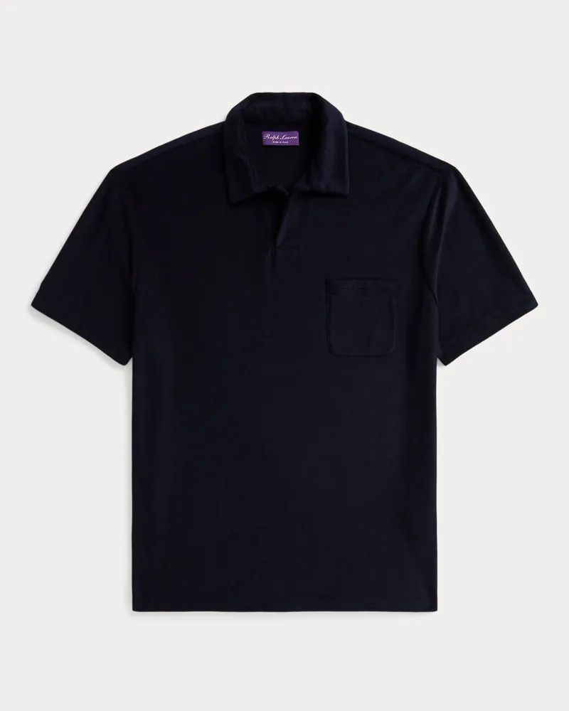Ralph Lauren Freizeit-Kurzarmhemd Riviera aus Frottee Blue