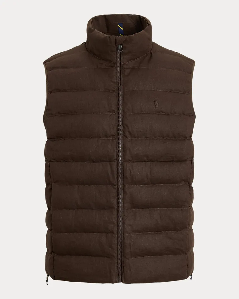Ralph Lauren Die Weste Colden aus Leinen Brown