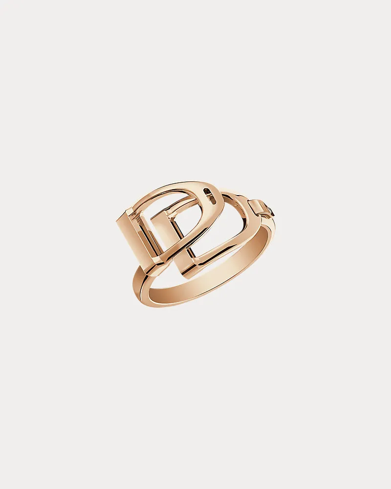 Ralph Lauren Roségold-Ring mit zwei Steigbügeln Gold