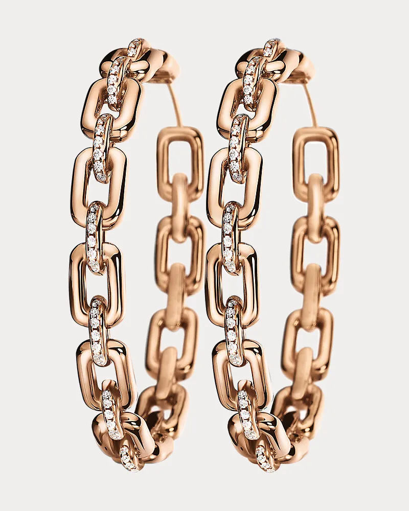 Ralph Lauren Creolen aus Roségold Pink