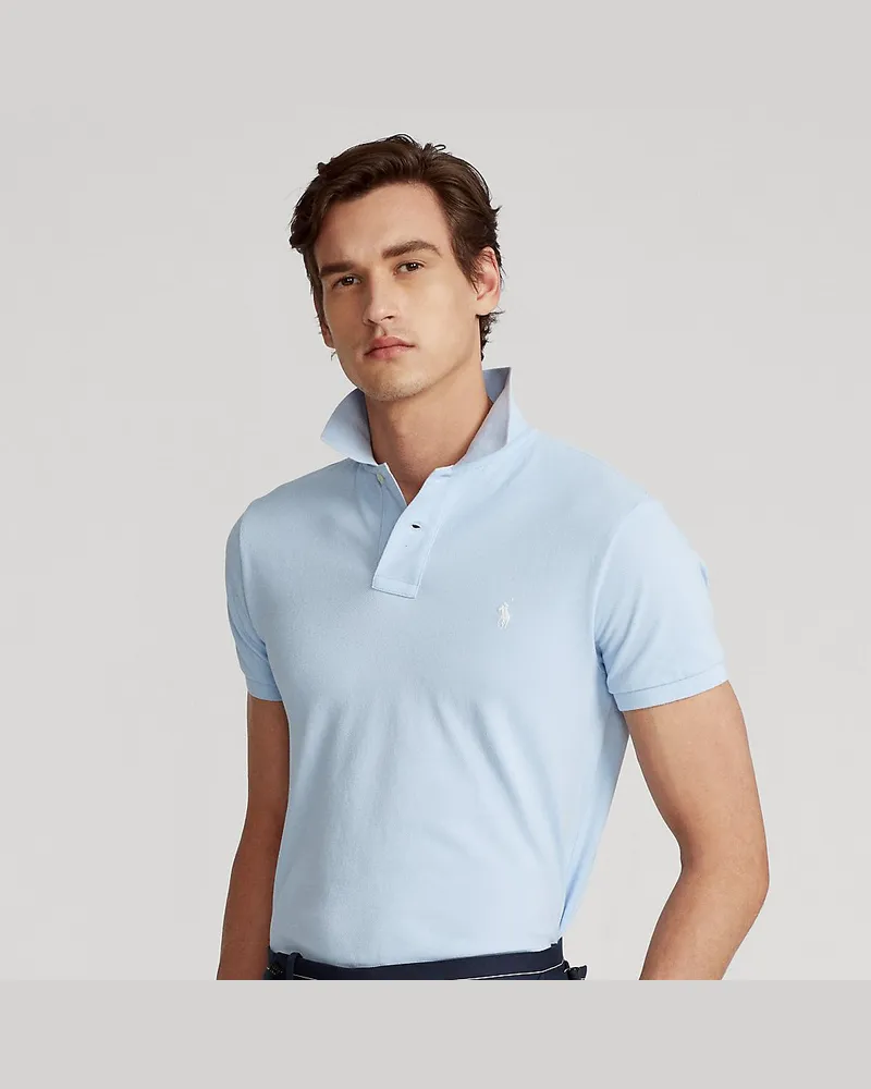 Ralph Lauren Slim-Fit Poloshirt aus Piqué Blue