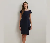 Schulterfreies Cocktailkleid aus Crêpe