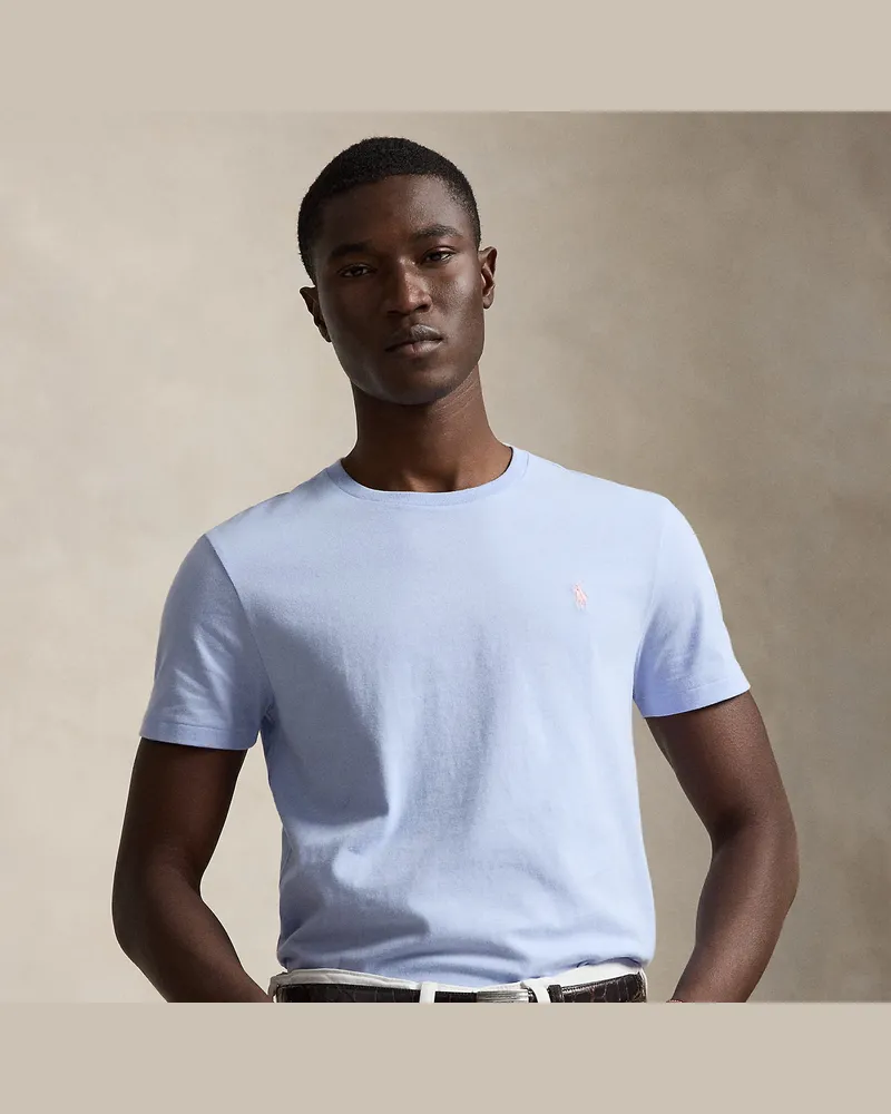 Ralph Lauren Custom-Slim-Fit Jersey-T-Shirt Blue