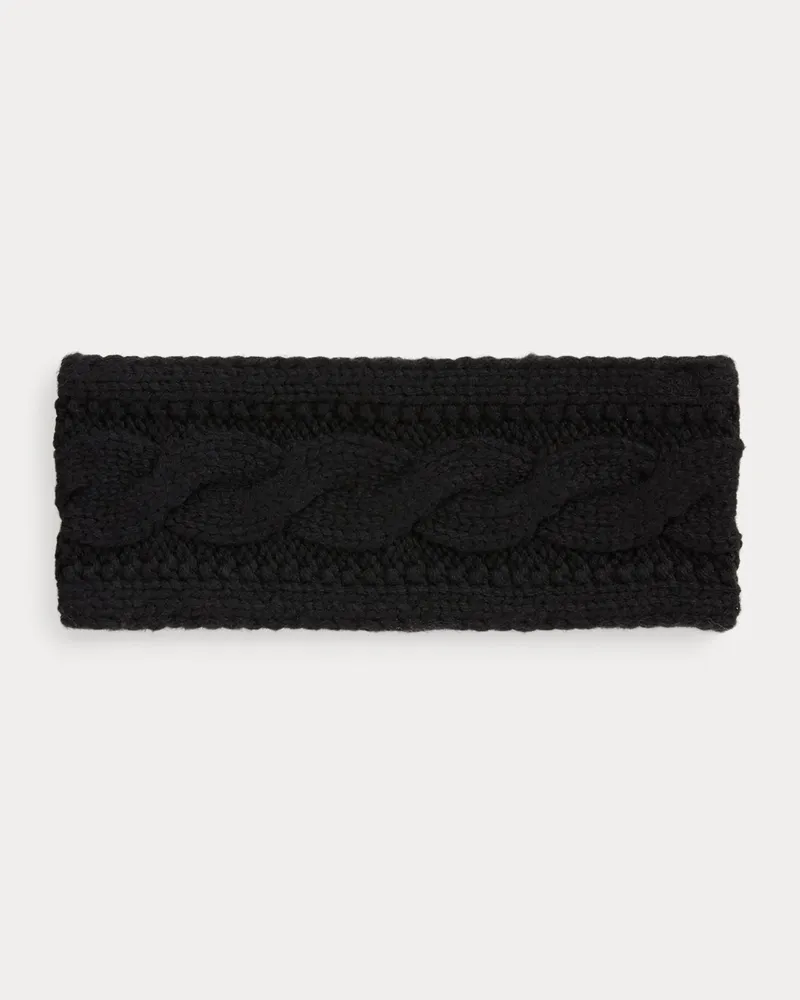 Ralph Lauren Stirnband mit Zopfmuster Black