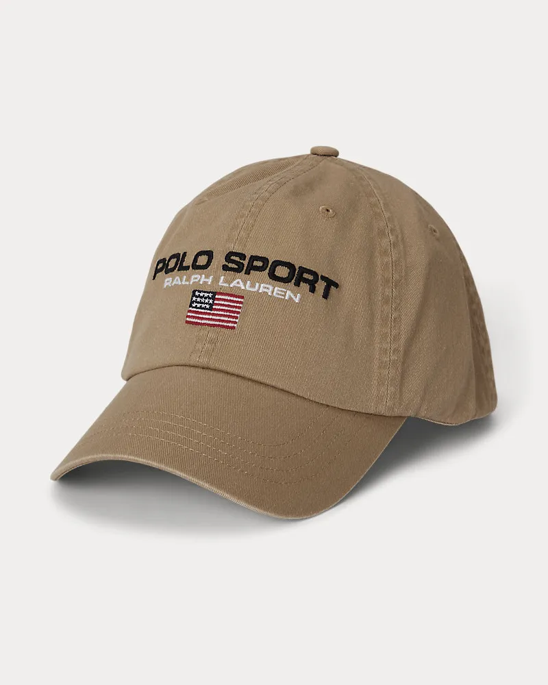 Ralph Lauren Twill-Baseballkappe Polo Sport Tan