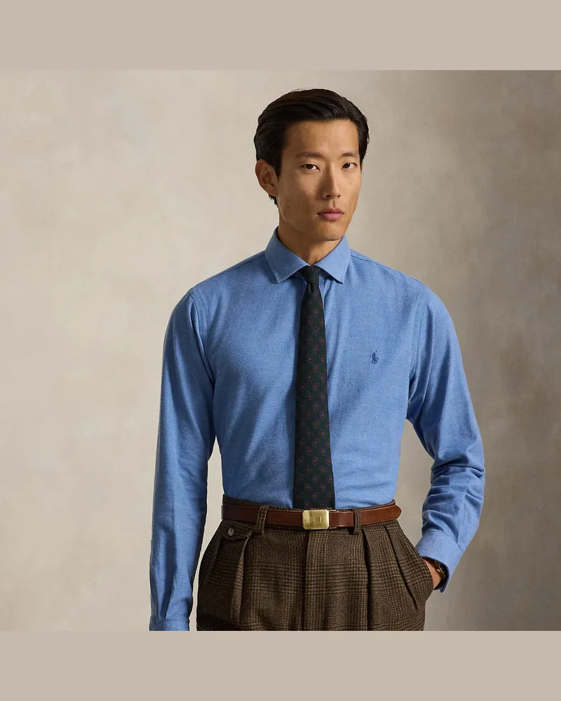 Ralph Lauren Custom-Fit Performance-Hemd aus Twill Blue