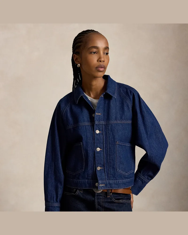 Ralph Lauren Taillierte Denim-Jacke Blue