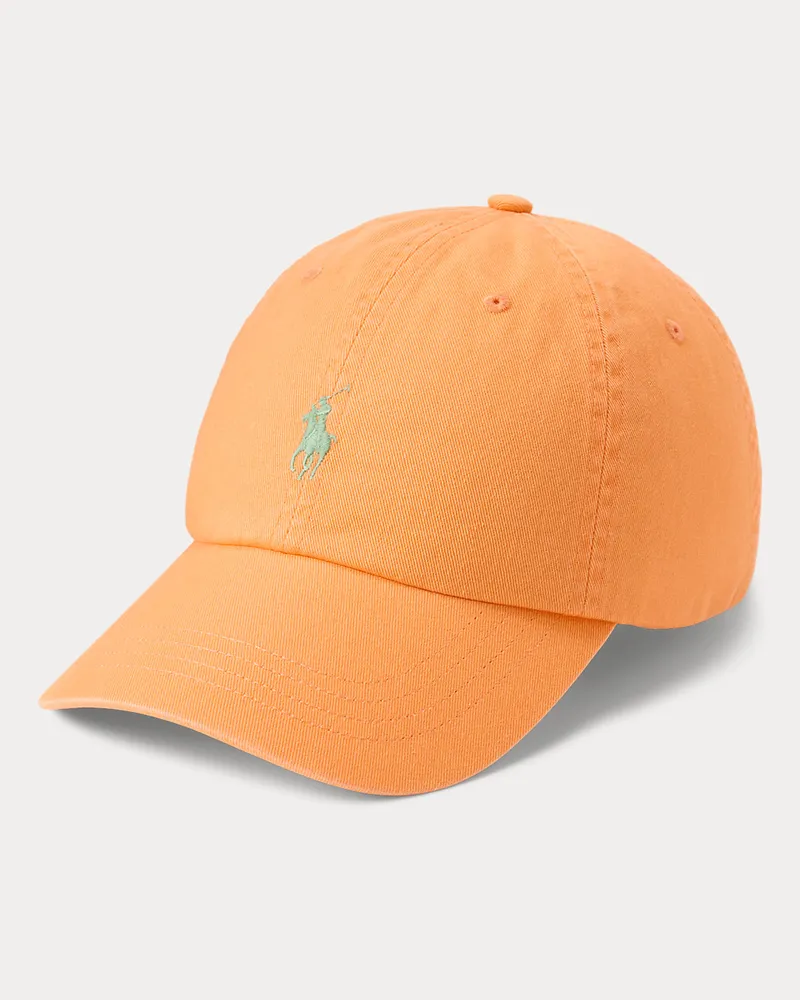 Ralph Lauren Klassische Baumwollchino-Baseballkappe Orange
