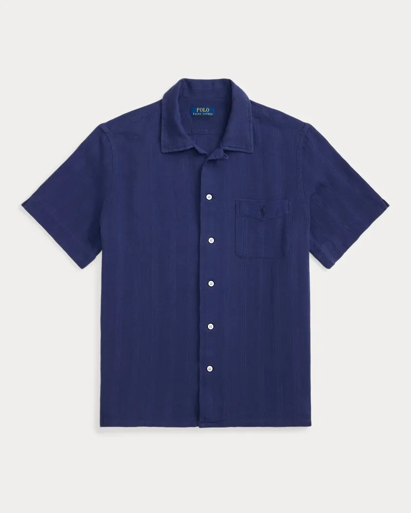 Ralph Lauren Classic-Fit Freizeithemd aus Korbgewebe Blue
