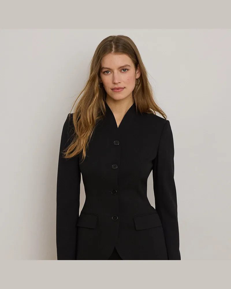 Ralph Lauren Jacke aus Stretch-Wollkrepp Black