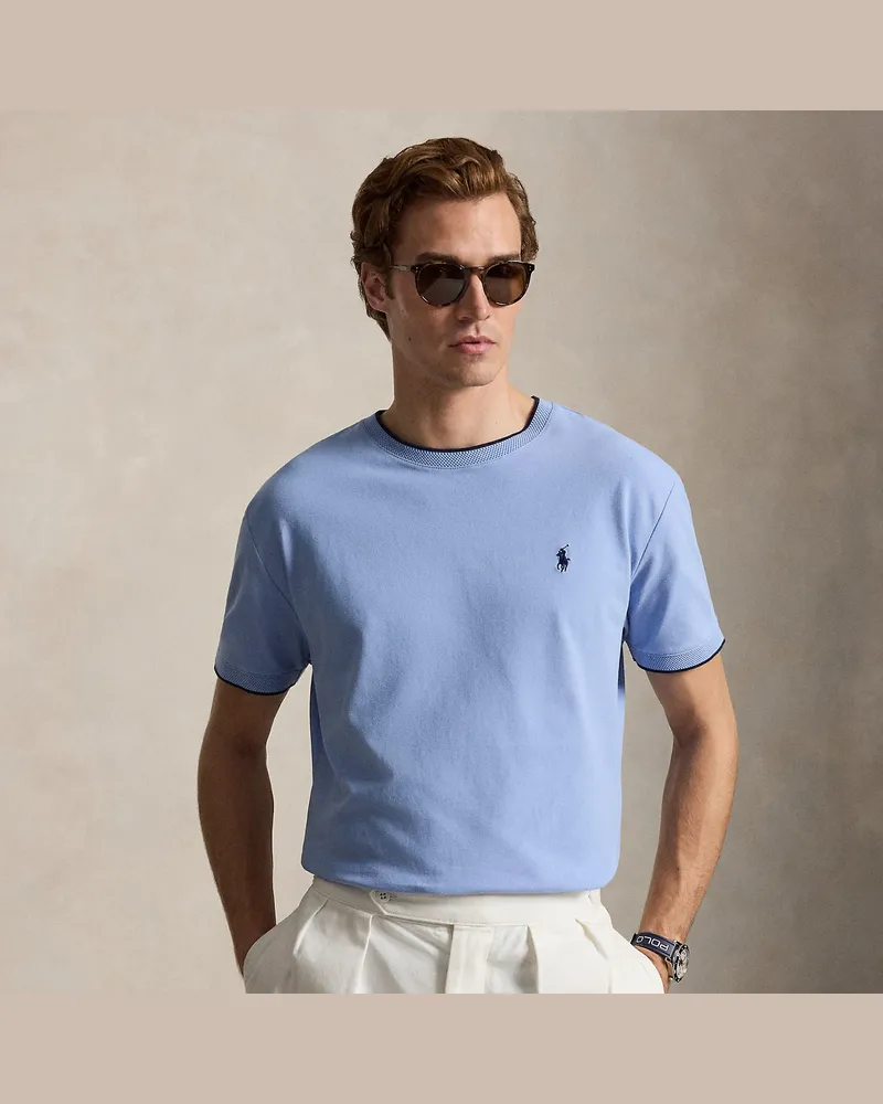 Ralph Lauren Classic-Fit T-Shirt aus Stretchpiqué Blue