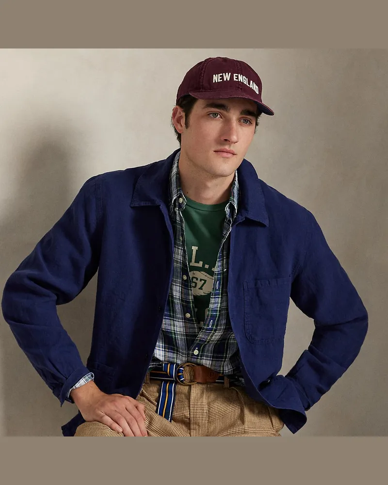 Ralph Lauren Utility-Jacke aus Leinen Blue