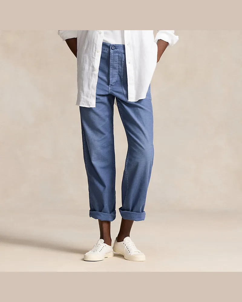 Ralph Lauren Utility-Hose aus Baumwollatlas Blue
