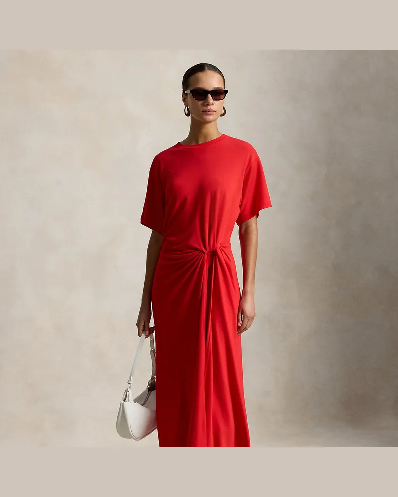 Ralph Lauren T-Shirt-Kleid mit Twist-Detail Red