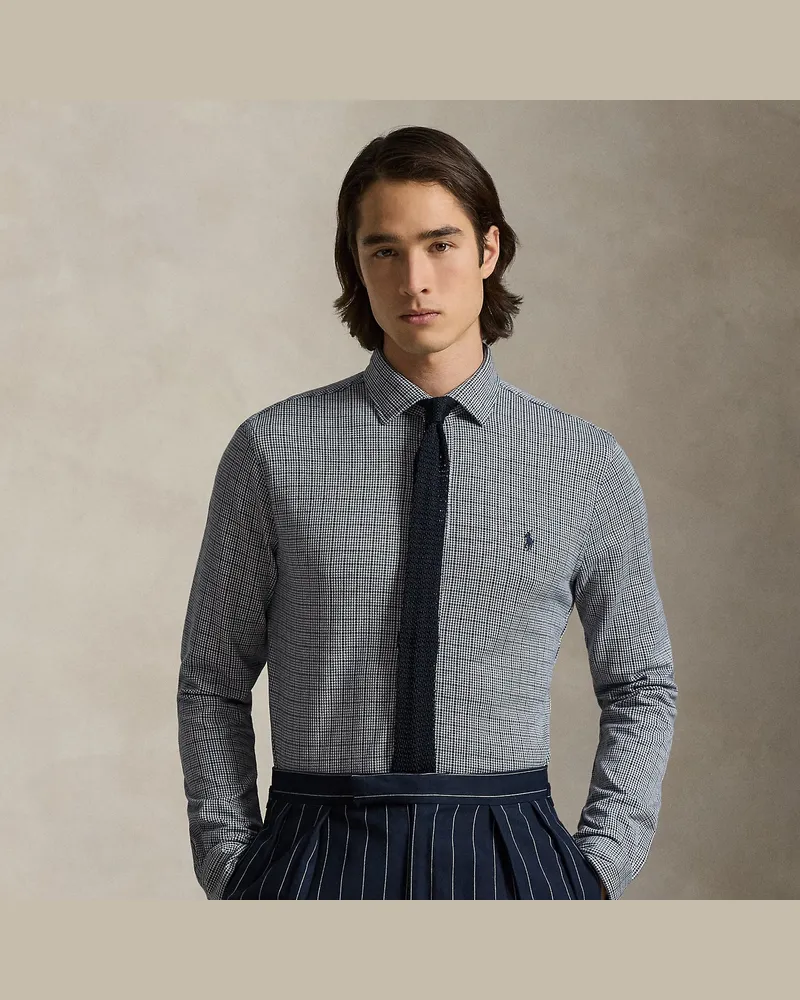 Ralph Lauren Kariertes Hemd mit gespreiztem Kragen Blue