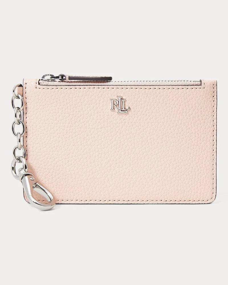 Ralph Lauren Kartenetui aus Narbenleder Pink