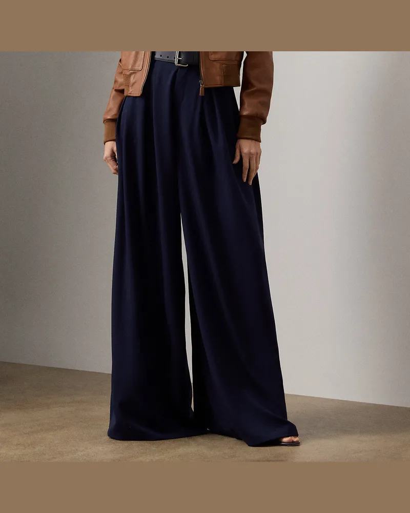 Ralph Lauren Bundfaltenhose Greer aus Wollgabardine Blue