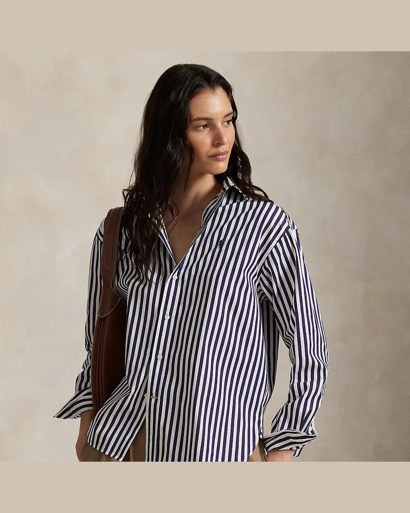 Ralph Lauren Relaxed-Fit Baumwollhemd mit Streifen Purple