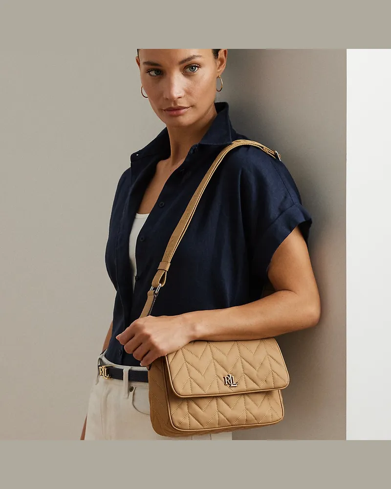 Ralph Lauren Mittlegroße Umhängetasche Stevie Tan
