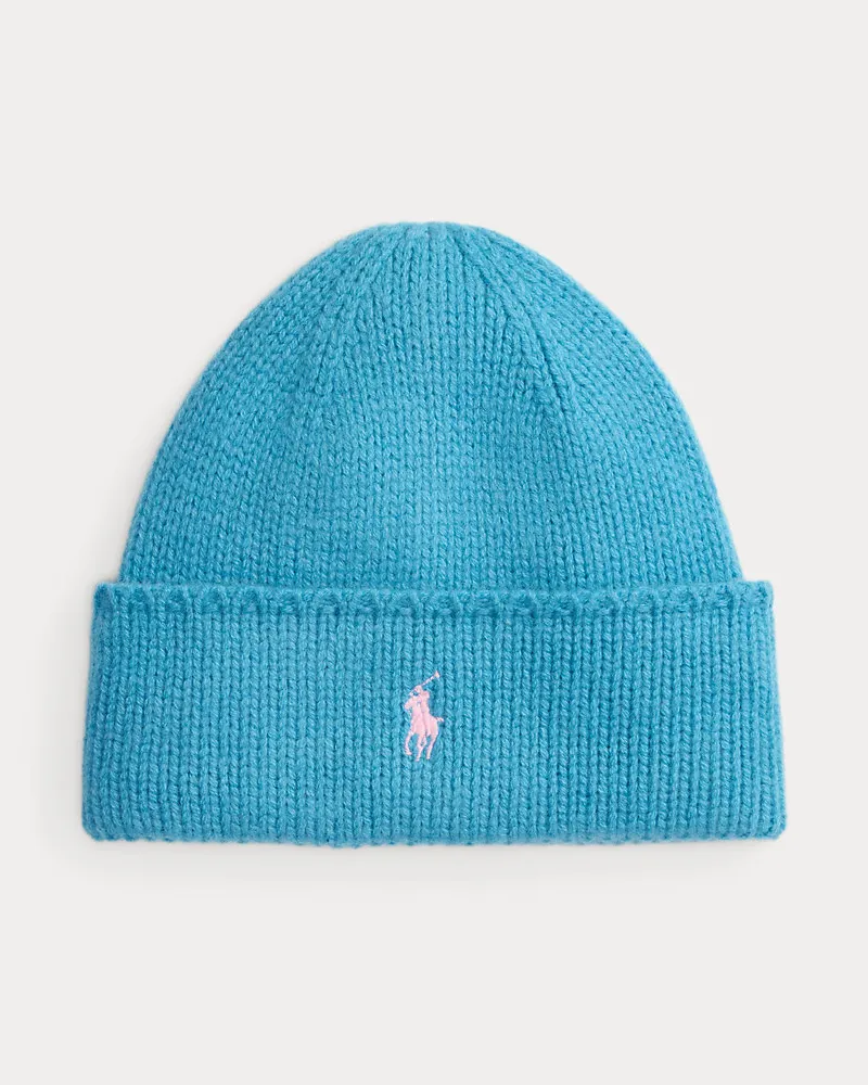 Ralph Lauren Strickmütze aus Wolle Blue