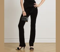 Straight-Fit Hose aus Stretch-Samt