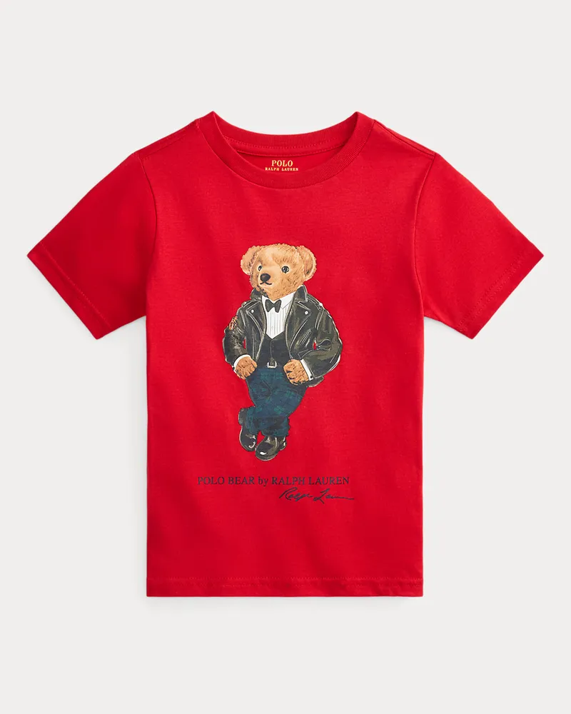 Ralph Lauren Baumwolljersey-T-Shirt mit Polo Bear Red