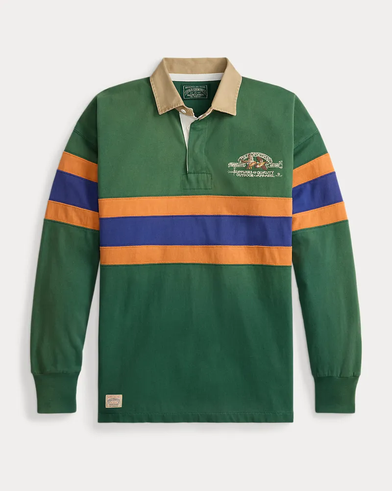 Ralph Lauren Vintage-Fit Rugbyhemd mit Stickerei Green