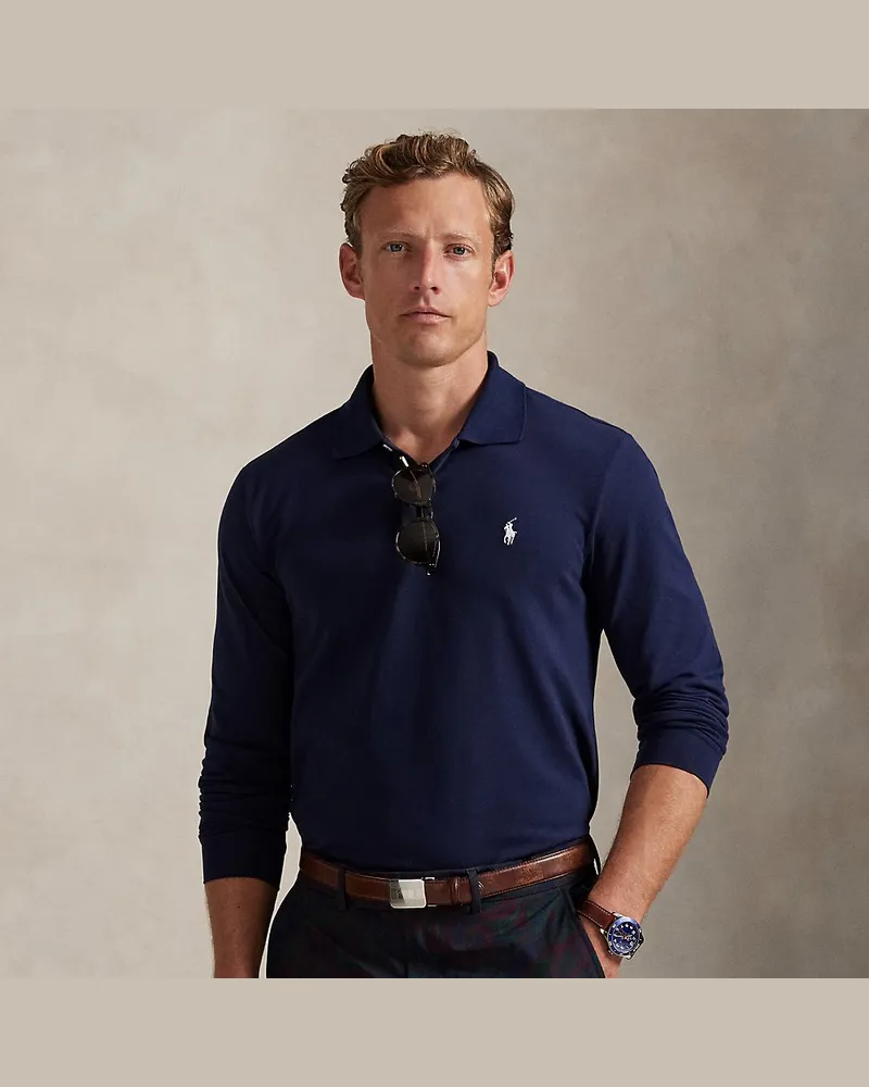 Ralph Lauren Tailored-Fit Performance-Poloshirt Blue