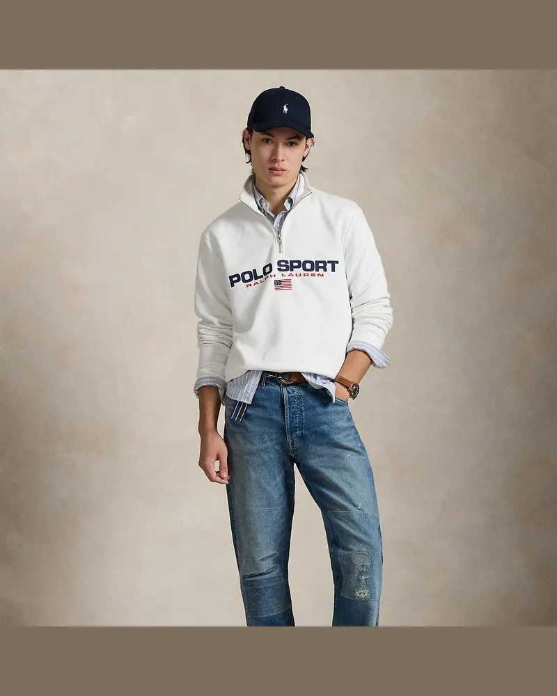 Ralph Lauren Fleece-Sweatshirt Polo Sport White