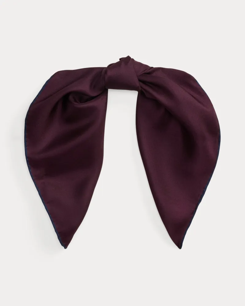 Ralph Lauren Quadratisches Seidentuch mit Hundemotiv Red