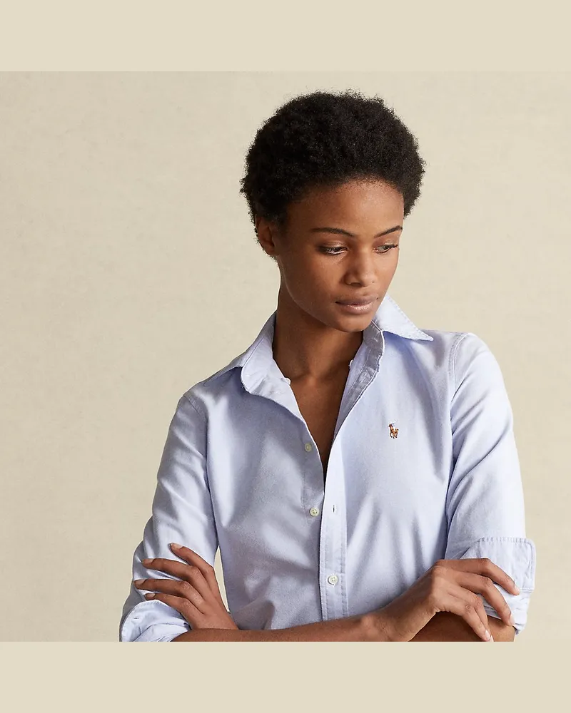 Ralph Lauren Slim-Fit Oxfordhemd Blue