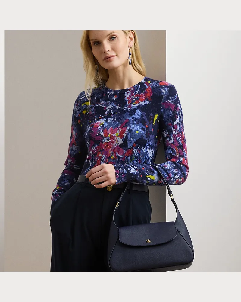 Ralph Lauren Mittelgroße Leder-Schultertasche Schylar Blue
