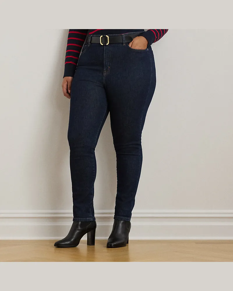 Ralph Lauren Plus Größen - Skinny-Fit Jeans in Knöchellänge Blue