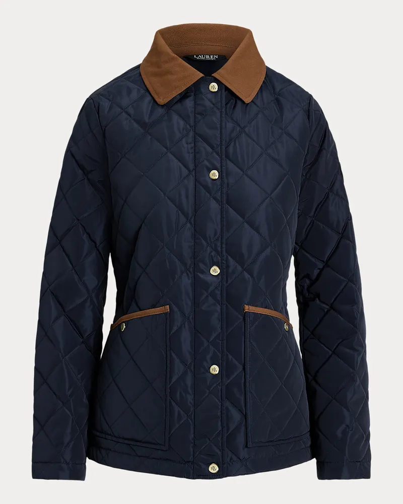Ralph Lauren Jacke mit Rautensteppung und Twillbesatz Blue