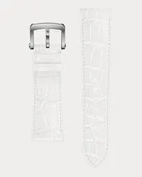 Ralph Lauren 23 x 20 Sporting-Armband, Alligatorleder White