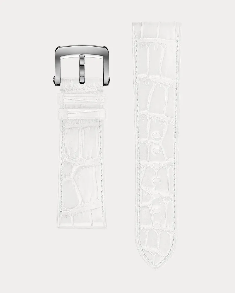 Ralph Lauren 23 x 20 Sporting-Armband, Alligatorleder White