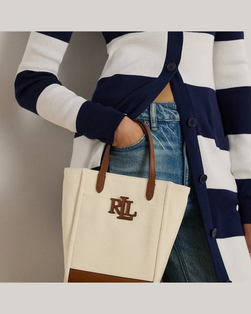 Ralph Lauren Kleine Segeltuch-Tragetasche Cameryn Cream