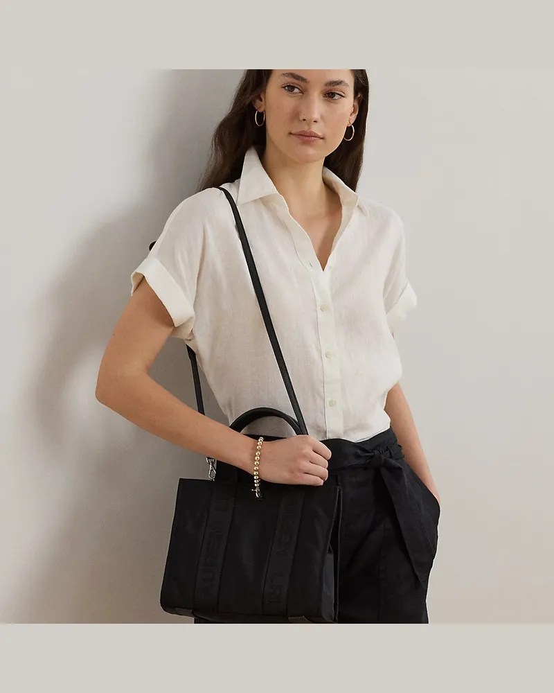 Ralph Lauren Kleine Tragetasche Stevie aus Nylon Black