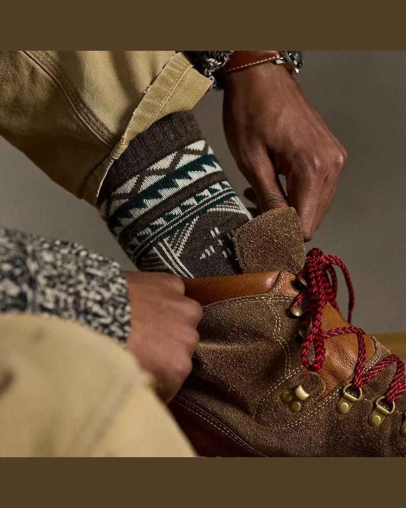 Ralph Lauren Geschenkset mit 3 Paar Socken Brown