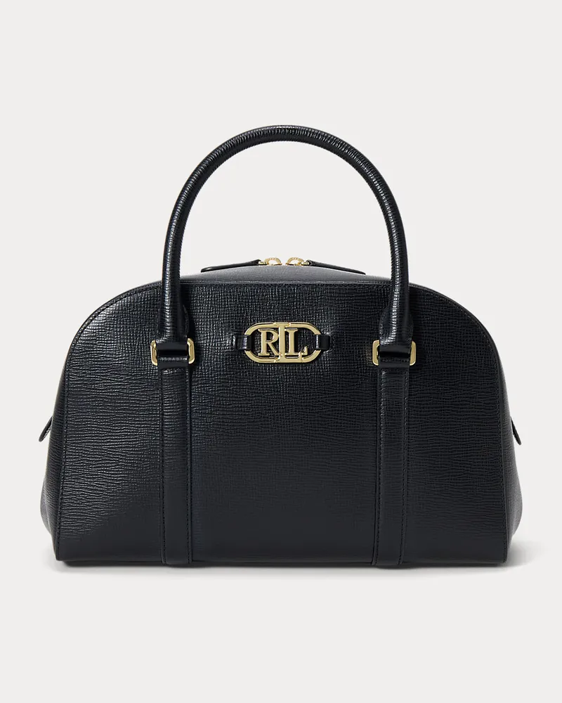 Ralph Lauren Beuteltasche Rylan aus Saffianleder Black