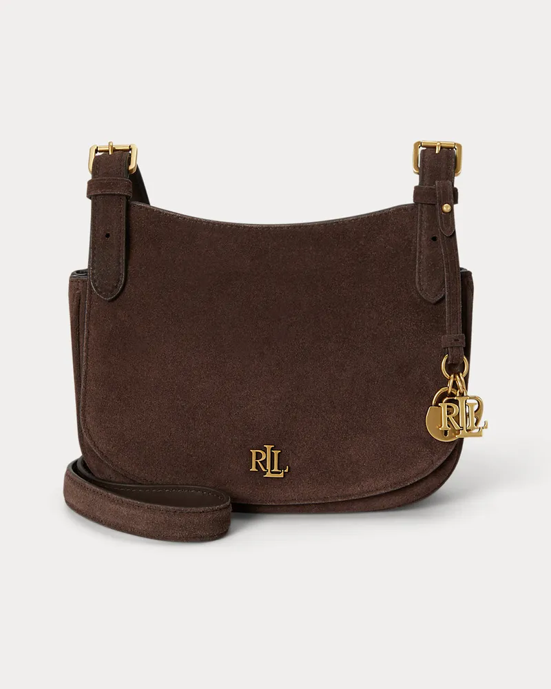 Ralph Lauren Umhängetasche Marcy aus Wildleder Brown