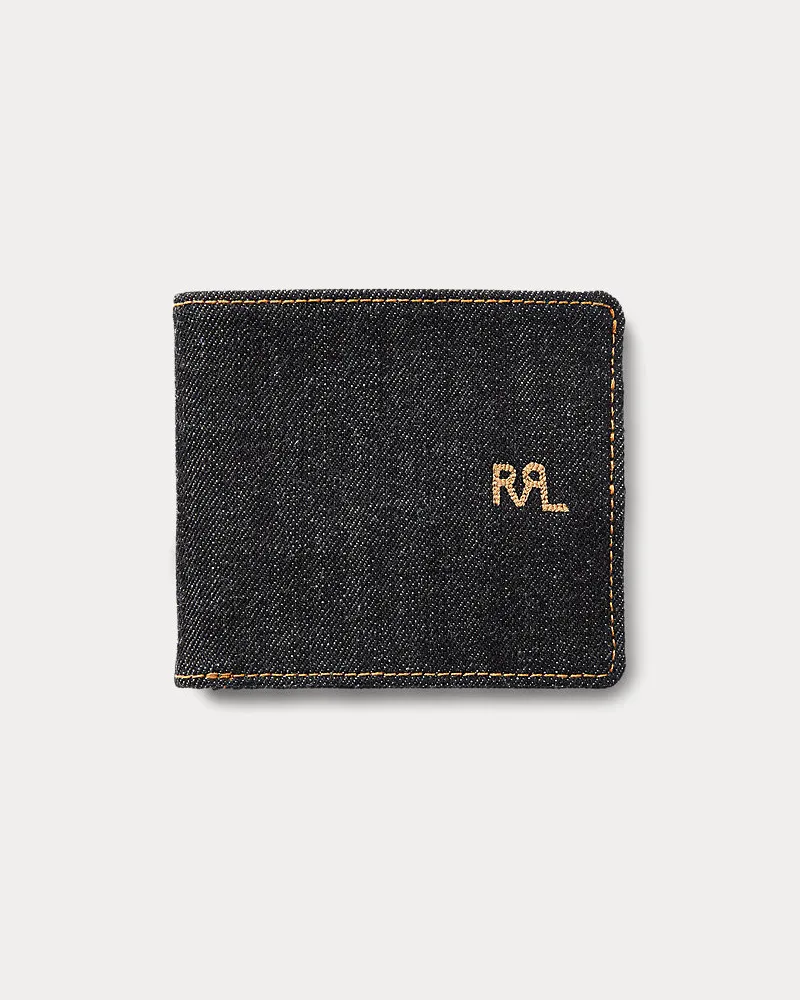 Ralph Lauren Indigoblaue Denim-Brieftasche Blue