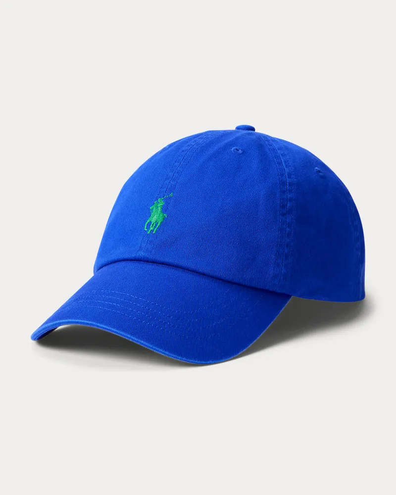 Ralph Lauren Klassische Baumwollchino-Baseballkappe Blue
