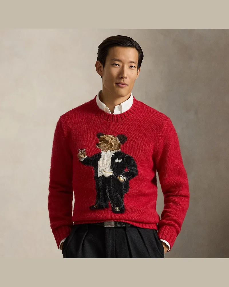 Ralph Lauren Pullover mit Martini Bear Red