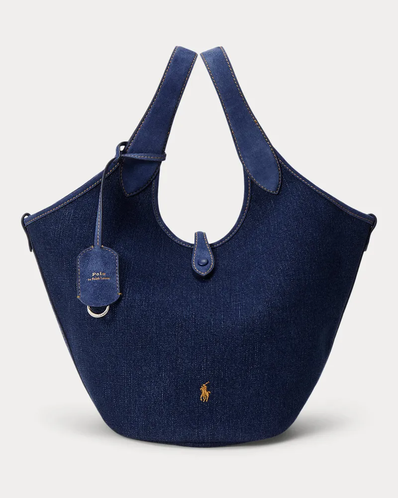 Ralph Lauren Tragetasche Polo Play aus Denim Blue