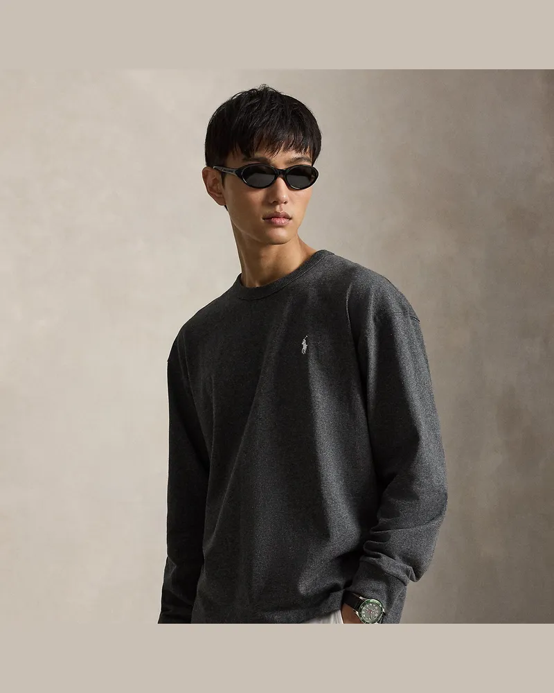 Ralph Lauren Relaxed-Fit Langarm-T-Shirt aus Jersey Grey